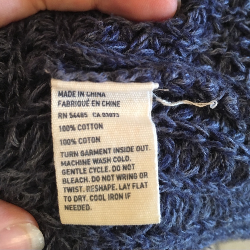 American Eagle Outfitters Navy Blue Open Knit Cardigan - Picture 4 of 4